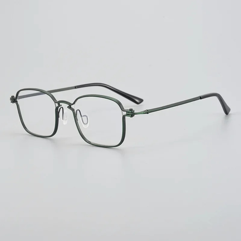 Square Women Men's Glasses for Reading Japan Handmade Titunium Optical Glasses Frame RLT5898 Prescription Frame Shades