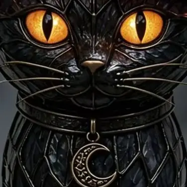 Gothic Cat Wizard Hat Night Light with Moon Pendant Colorful Witch Hat Desktop Lights for Halloween & Year-Round Home Decors