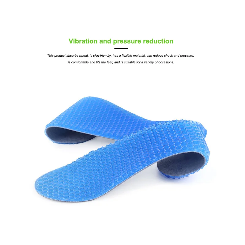 Honeycomb SEBS sports insole anti slip sweat absorbing shock-absorbing elastic air cushio men's and women's full pad