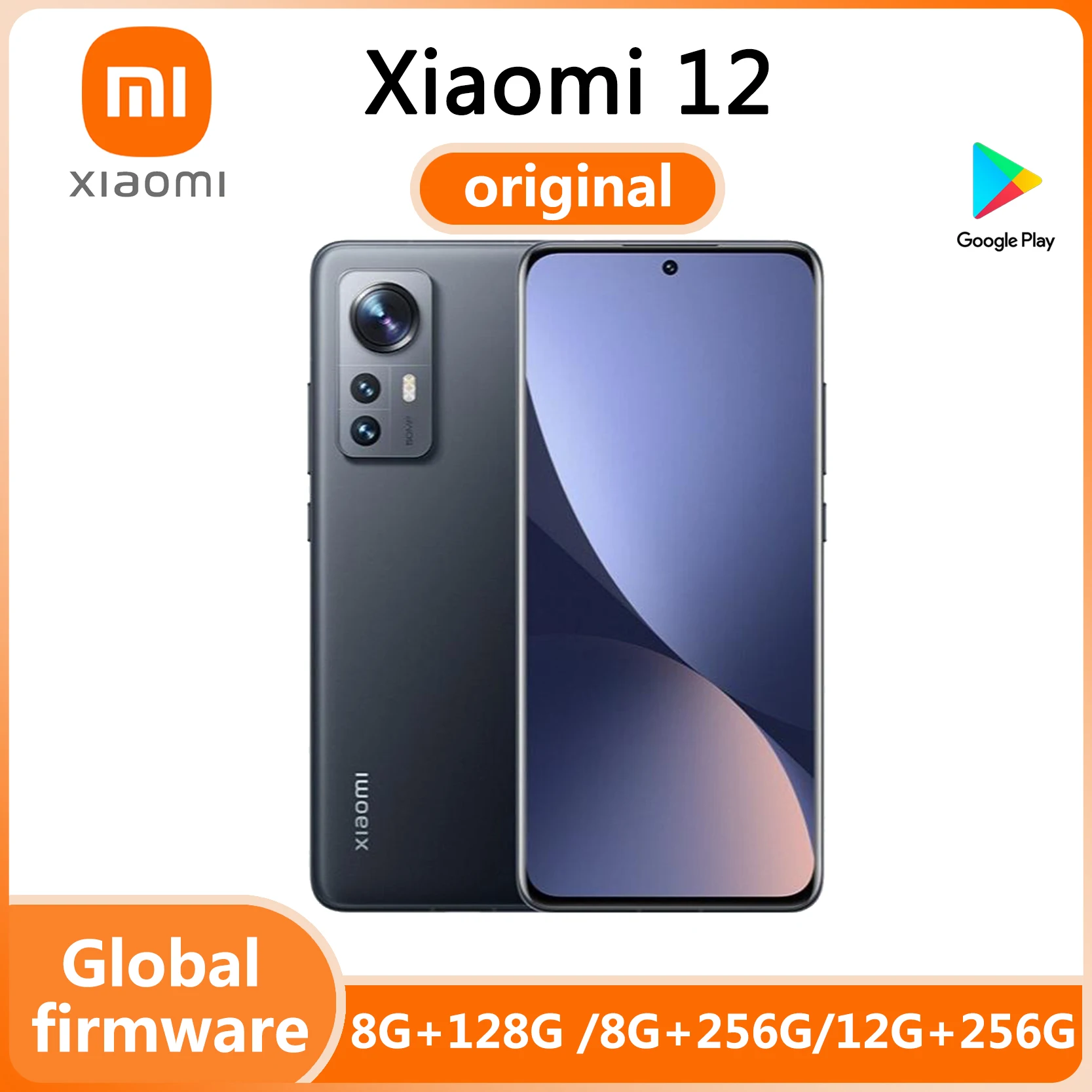 Xiaomi 12 5G Smartphone Global Version Qualcomm Snapdragon 8 Gen1 6.28inchs 50MP 32MP 2340x1080 Android 67Wused phone