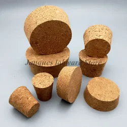 5pcs Top diameter 32mm to 83mm Wooden Cork Lab Glass Bottle Stopper Kettle Pudding Bottle Cork Cap Burette Tube Wood Lid