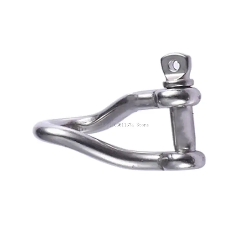 

Stainless Steel Screw Pin Twisted Shackle Heavy Duty Marine Twisted Lifting Hook Anchors Riggings Accessories Enduring