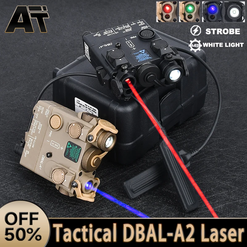 

Tactical WADSN DBAL-A2 Laser Red Green Blue Dot Indicator IR Lens White Light Strobe LED Hunting Airsoft Weapon Scout Flashlight