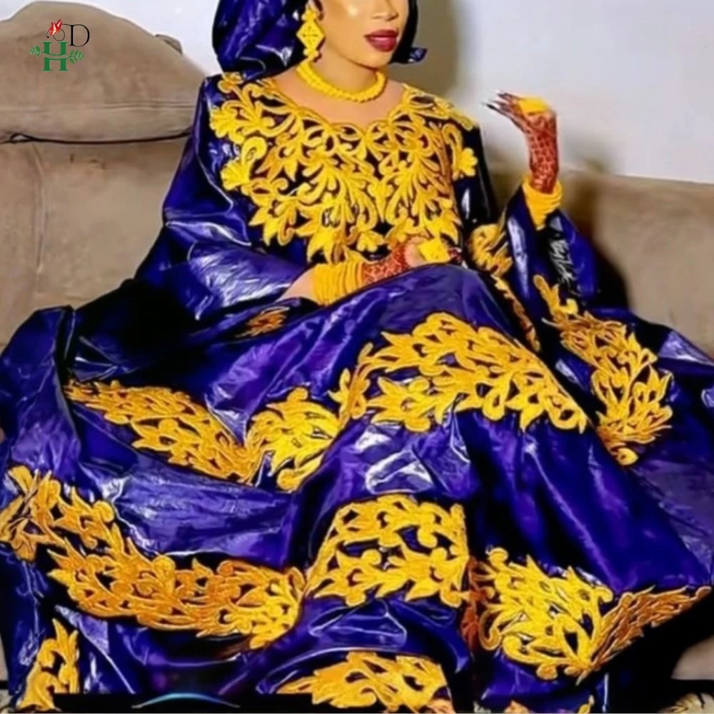 

H & D 2026, африканские платья для женщин, платье-кафтан с вышивкой Bazin Riche, свадебная вечеринка, Джеллаба, мусульманское платье больших размеров, турецкое платье