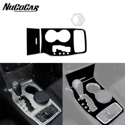 For Jeep Grand Cherokee 2011 2012 2013 Piano Black Gear Shift Cup holder Panel Cover Car Interior Accessories Decorative Sticker