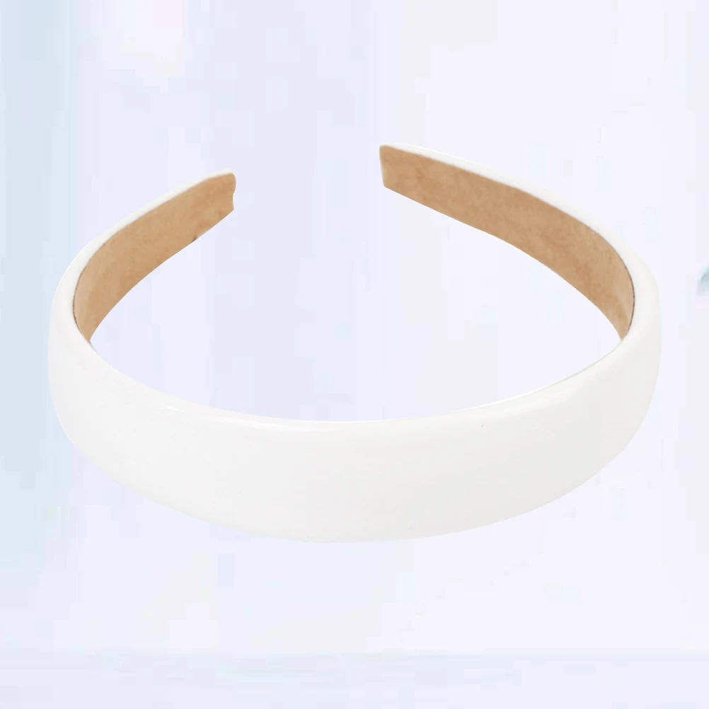 

Headband Glossy Hoop Hairbands Accessory Pearlescent for Women White Headbands Non Slip Miss
