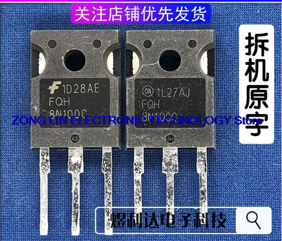Original imported FQH8N100C MOSFET 8A/1000V, tested and quality guaranteed              10PCS-1lot