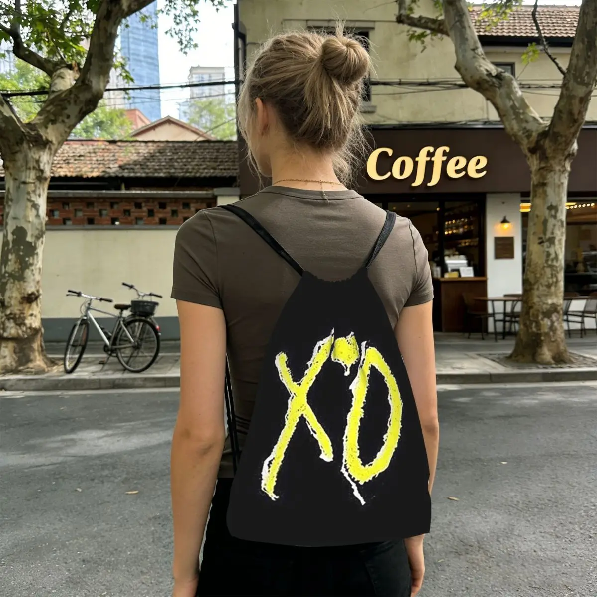 Rapper The Weeknd Blinding Lights Dawn FM Backpacks Fashion Drawstring Bags Shoes Bag Book Bags for Man Woman School