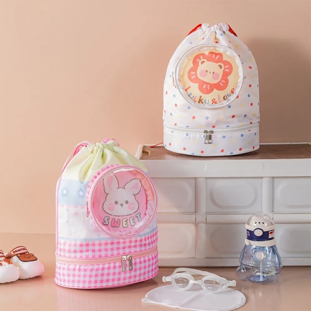 

Водонепроницаемая детская сумка для плавания, отделение для сухой и влажной обуви, детская пляжная сумка, мультяшная сумка для хранения плавания на шнурке, детская сумка