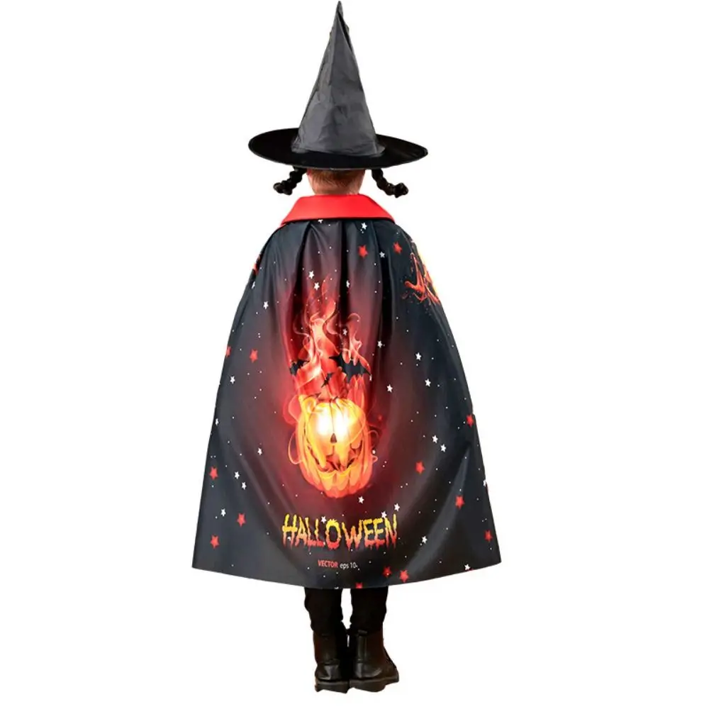 Show Costume Hooded Cape Halloween Cloak Fantasy Novelty Wizard Cloak Mystical Cosplay Costume Set Boys Girls