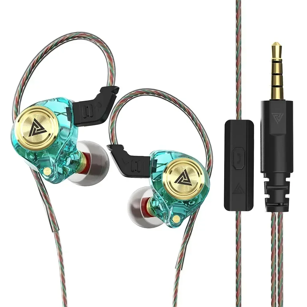 QKZ AK3 FiLe Kabelgebundener Kopfhörer mit Mikrofon, HiFi-Musikmonitor, Bass-Kopfhörer, Geräuschunterdrückung, Headset für Sport, Gaming, Ohrhörer
