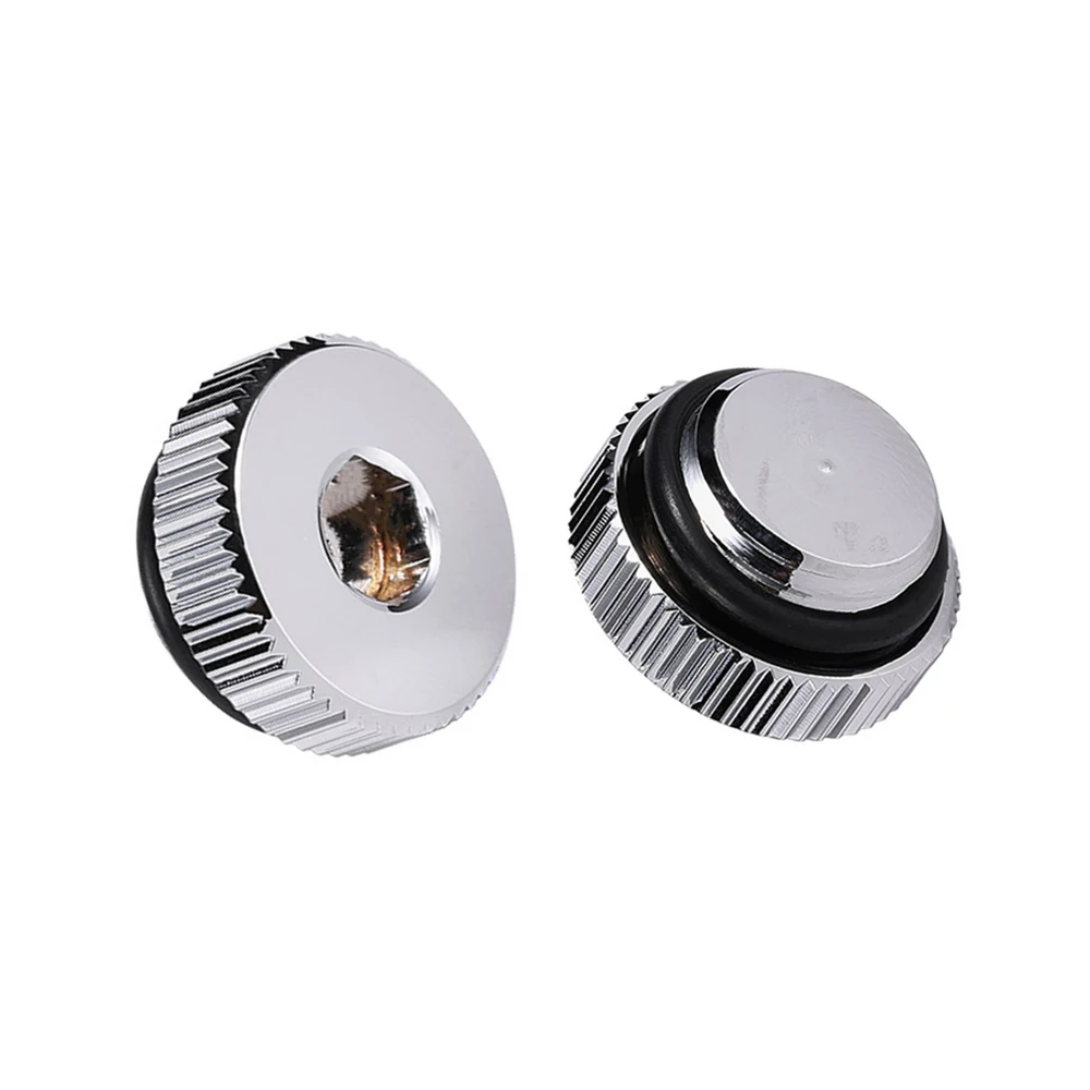 

Shyrrik 2pcs G1/4" Inner Hexagon Water Stop Sealing Lock Connection use for 6MM Hex Wrench Computer Acessories Fitting End Plug