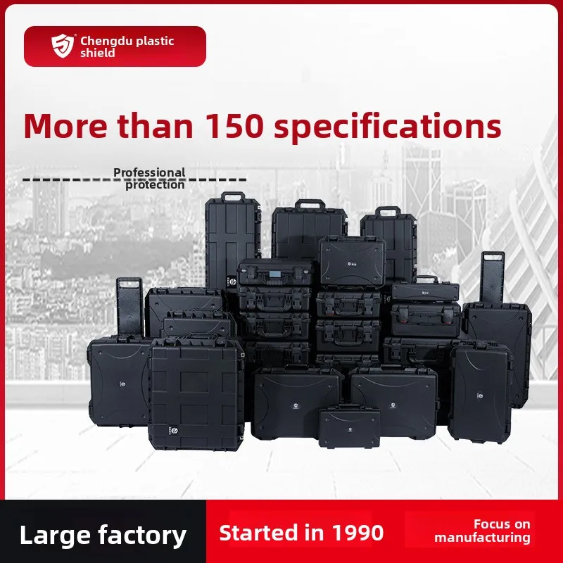 Portable Waterproof Hard Tool Case with Wheels and Telescopic Handle, IP67 Shockproof PP Protective Equipment Box for Tools and