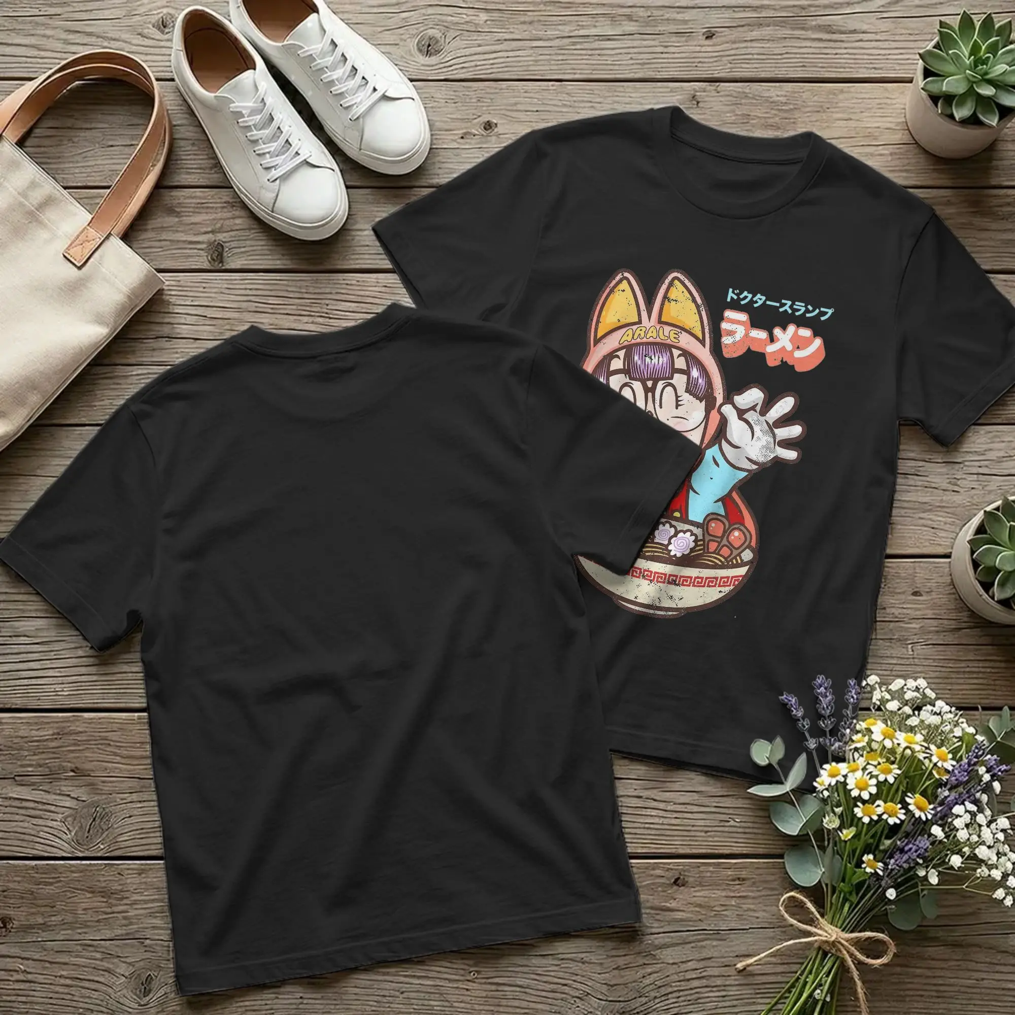 Men Women's T-Shirts Arale Anime Cute Awesome Cotton Tees Short Sleeve Dr Slump T Shirt Crew Neck Clothes Plus Size
