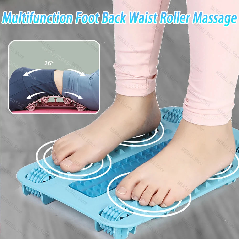 Multifunction Back Stretcher Lumbar Support Roller Massage Pain Relief Sole Roller Massager Corrective Cervical Spine Relaxer