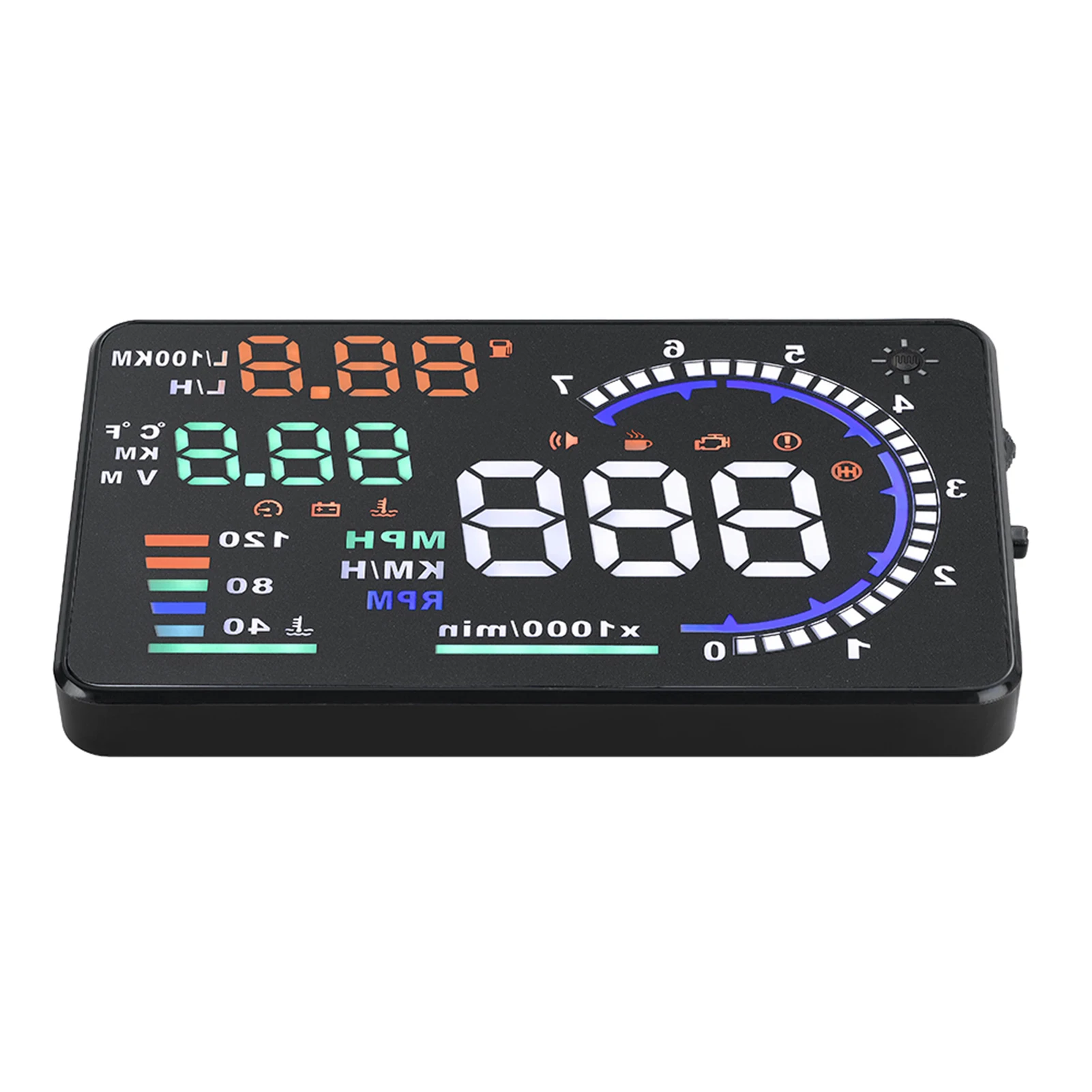 Car Warning System  5.5'' OBD II Car HUD Display Auto Windshied Reflective Screen Speed Display