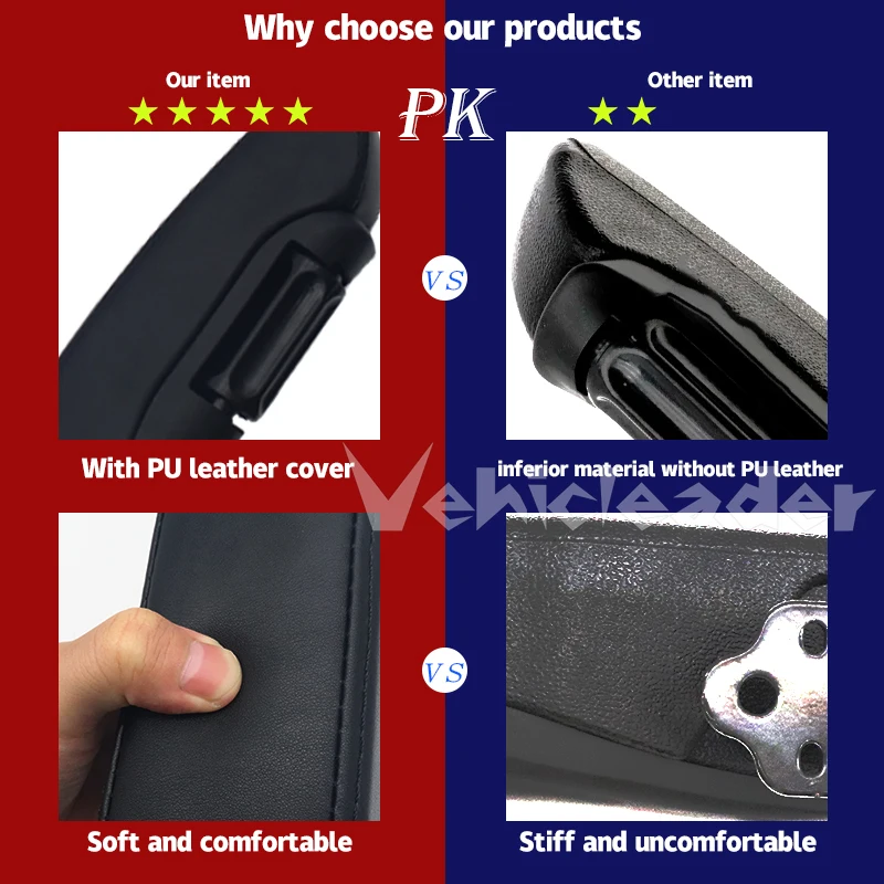 Universal Truck  Armrest Seat Adjustable Car Center Console Arm Rest Box Interior Accessories Leather Car-Styling Parts