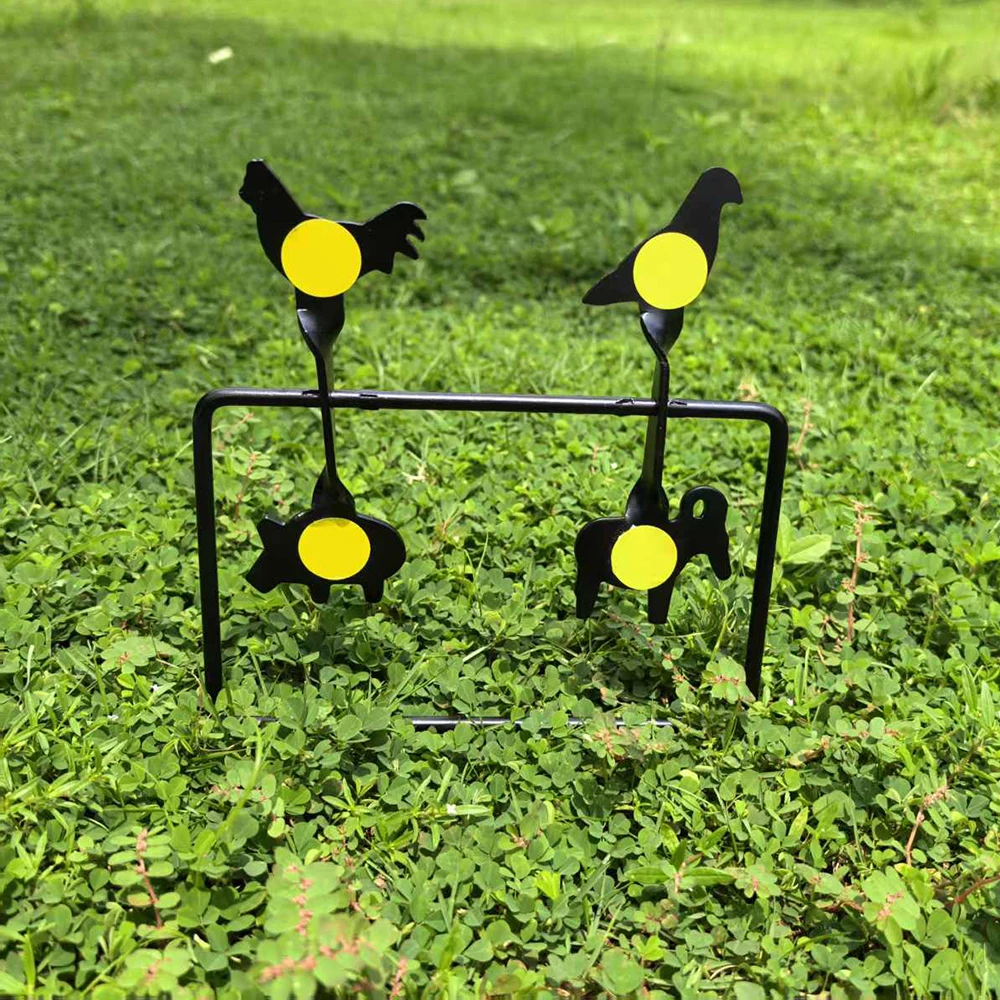 Thickness 2mm metal spinner target air rifle target animals spinner target self reset target