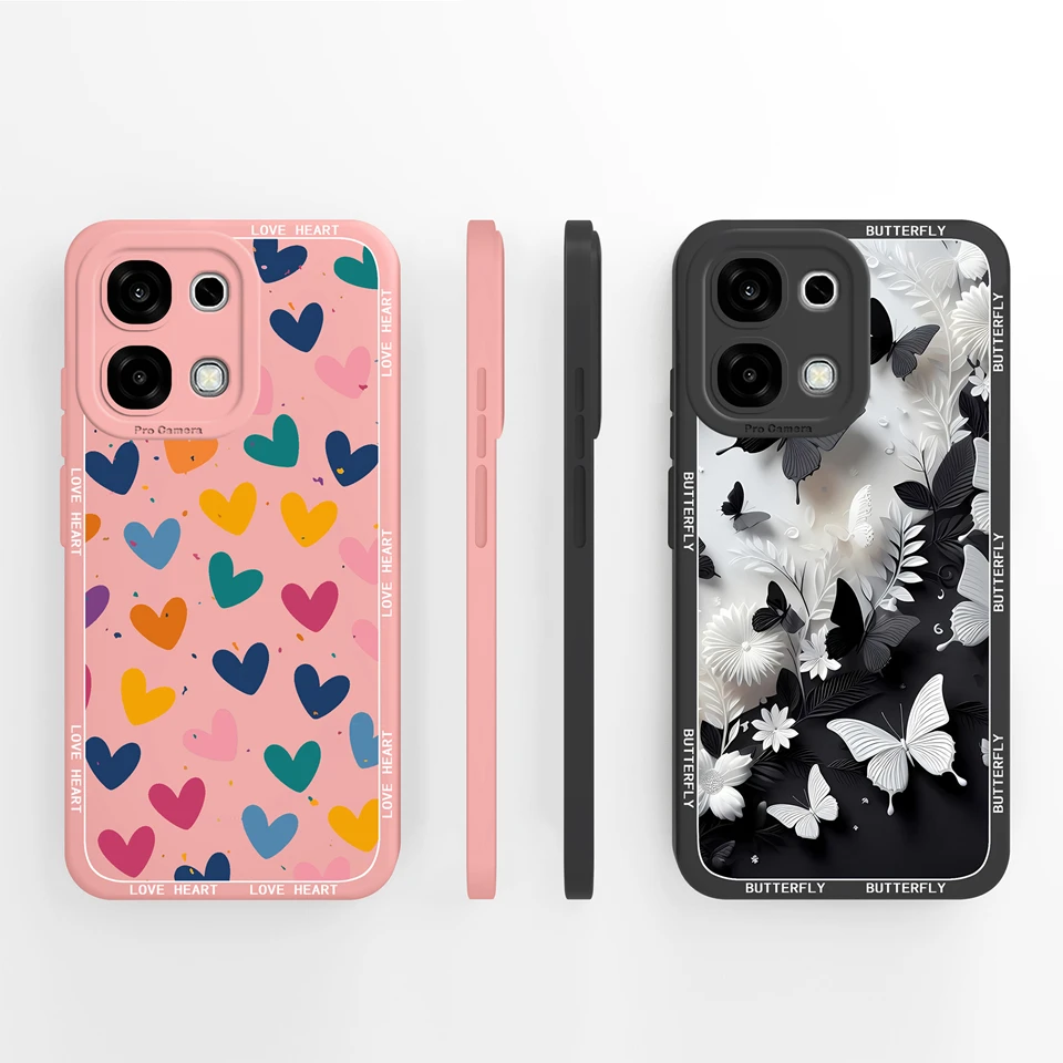 حافظة لهاتف OPPO A6 A6 Pro على شكل فراشة فراولة قطة مقاومة للسقوط من السيليكون السائل غطاء بسيط لهاتف oppo A6 A6Pro Funda #6