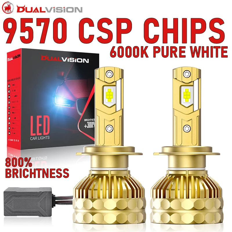 

Turbo H7 Светодиодные фары Canbus Decoder 9570 CSP H11 H4 H1 9012 9005 9006 HB3 HB4 HIR2 H8 H9 Медная трубка 6000K Белая противотуманная фара 12 В