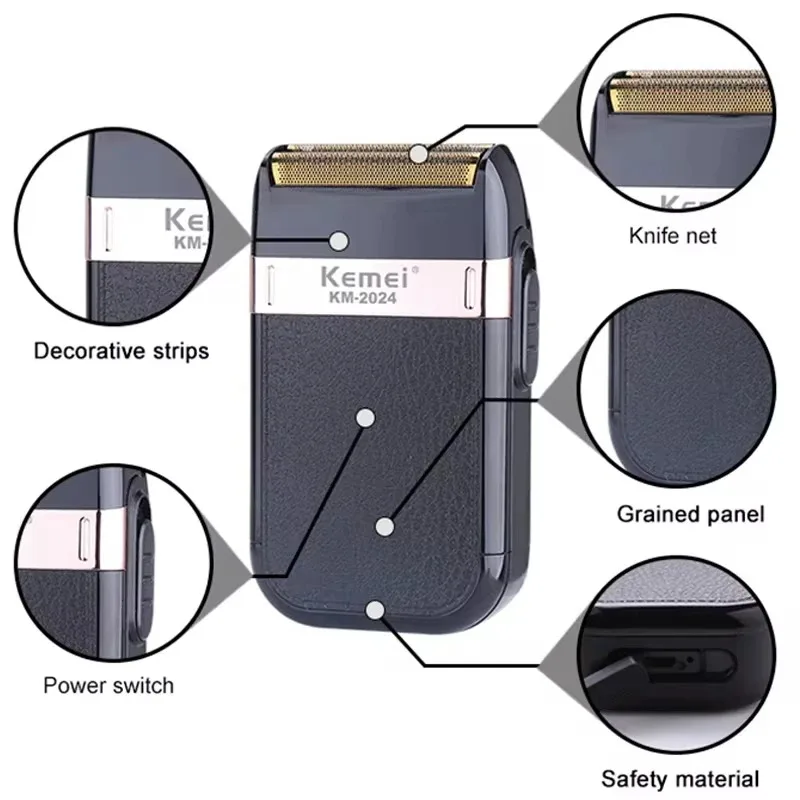 Kemei KM-2628 KM-678 KM-2024 ماكينة قص الشعر الكهربائية الاحترافية ماكينة قص اللحية القابلة لإعادة الشحن للرجال ماكينة تشذيب الشعر
