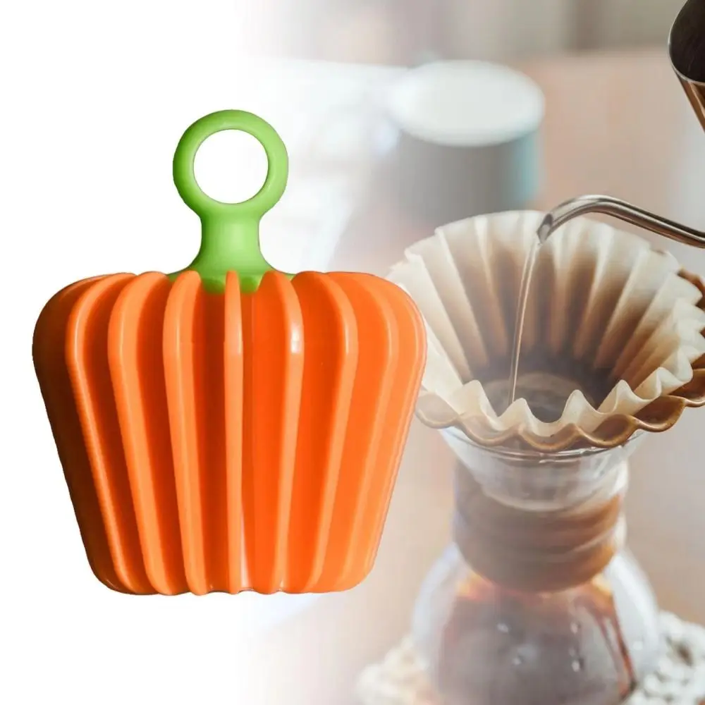 Food Grade Coffee Filter Paperweight Handheld Removable Press Paper Holder Heat-resistant Handle Small Pumpkin Paper Press Home