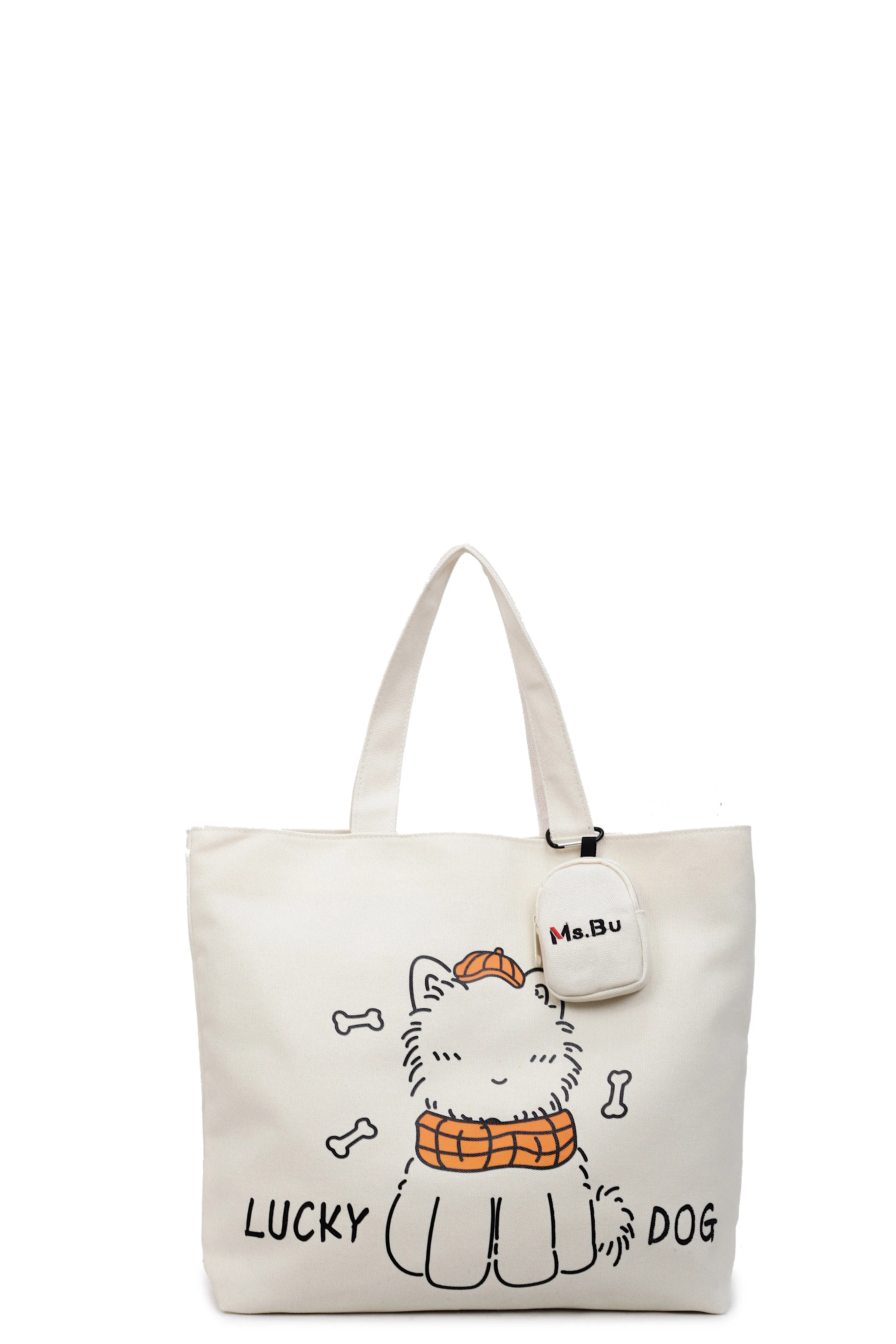 

Women handbags. Large-capacity canvas bag female 2025 new cartoon printed portable shoulder bag student commuting tote bag