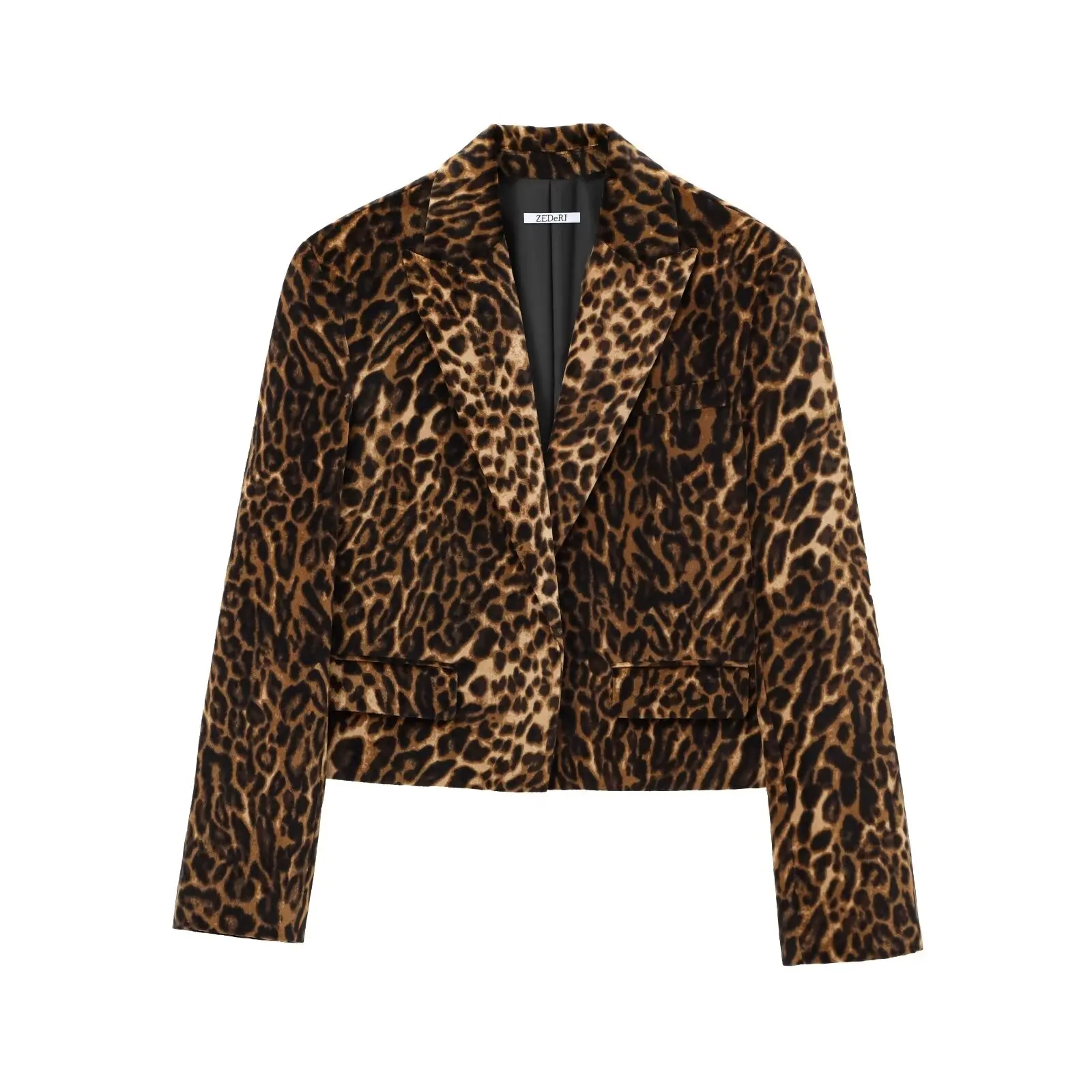 Mode Langarm Blazer Top Frauen 2 Stück Leopard Gedruckt Mini Rock Sets frauen Anzug Zwei Stück Set Frauen Outfit – Detail 3