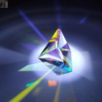 Sun Catcher Light Pyramid Ornament Pendant Color Prism Light Cube Creative Gift Not Include Box