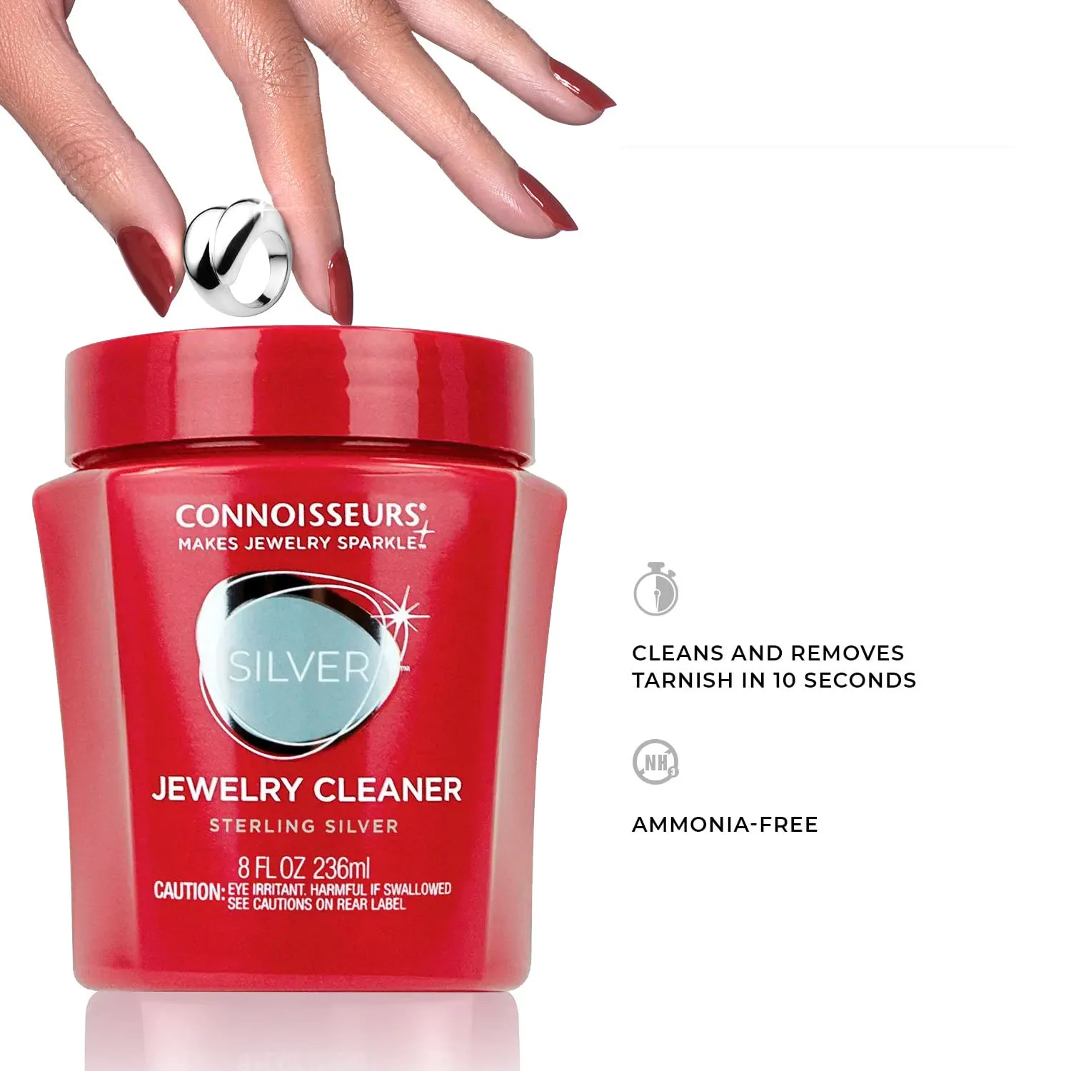 Imagem -03 - Conhecedores-sterling Silver Jewelry Cleaner Edição Premium Jewelry Wash Oxidado Wipe Revitalização Detergente Jóias Descontaminação
