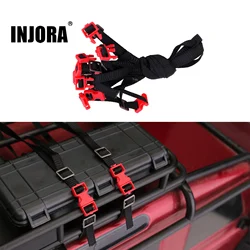 INJORA 5PCS Scale Luggage Rope Roof Rack Tie Down Straps For 1:10 RC Crawler Car Axial SCX10 90046 TRX4 TRX6 Redcat Gen8 VS4-10