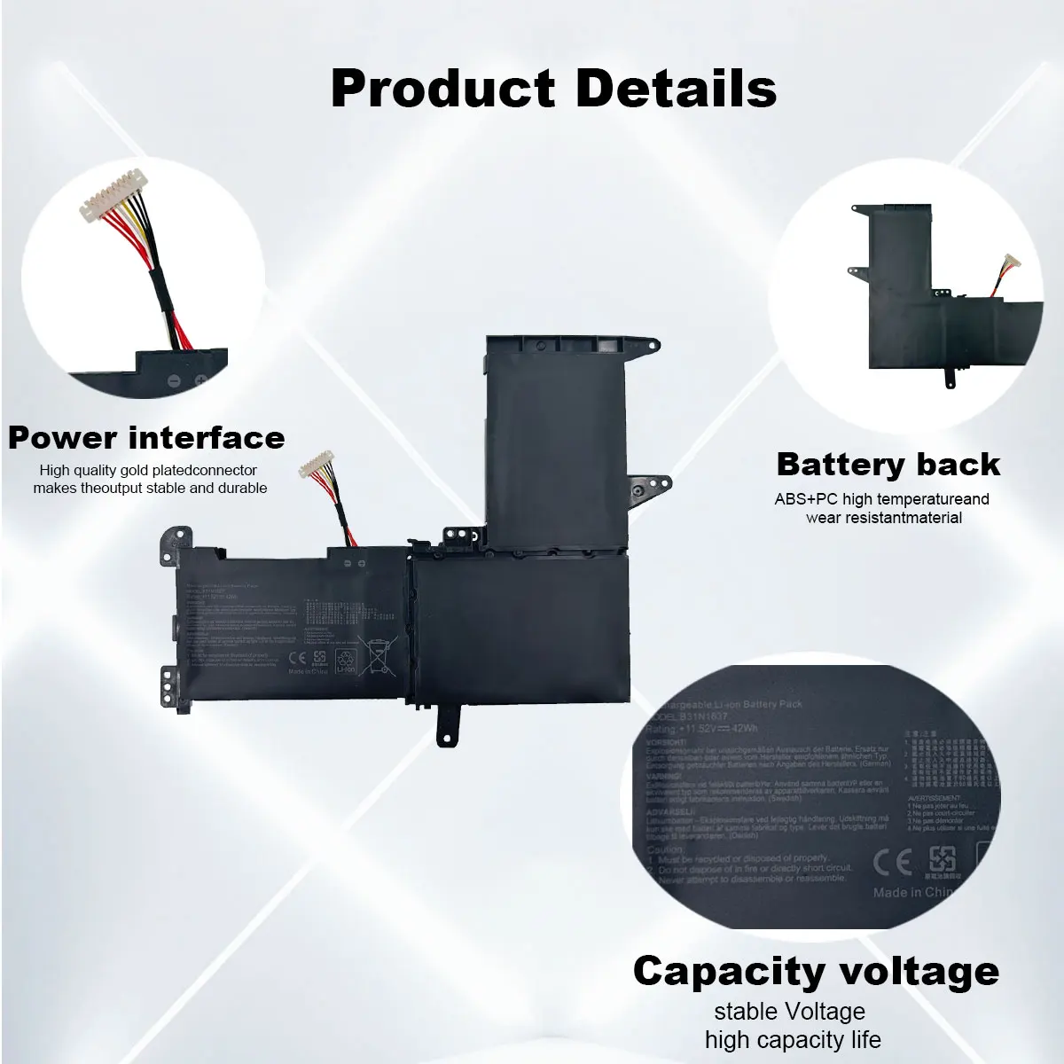 Imagem -03 - Dxt-bateria do Portátil B31n1637 C31n1637 para Asus Vivobook X510 X510u X510uq X510ua X510uf S15 S510u S510uf S510uq Novo