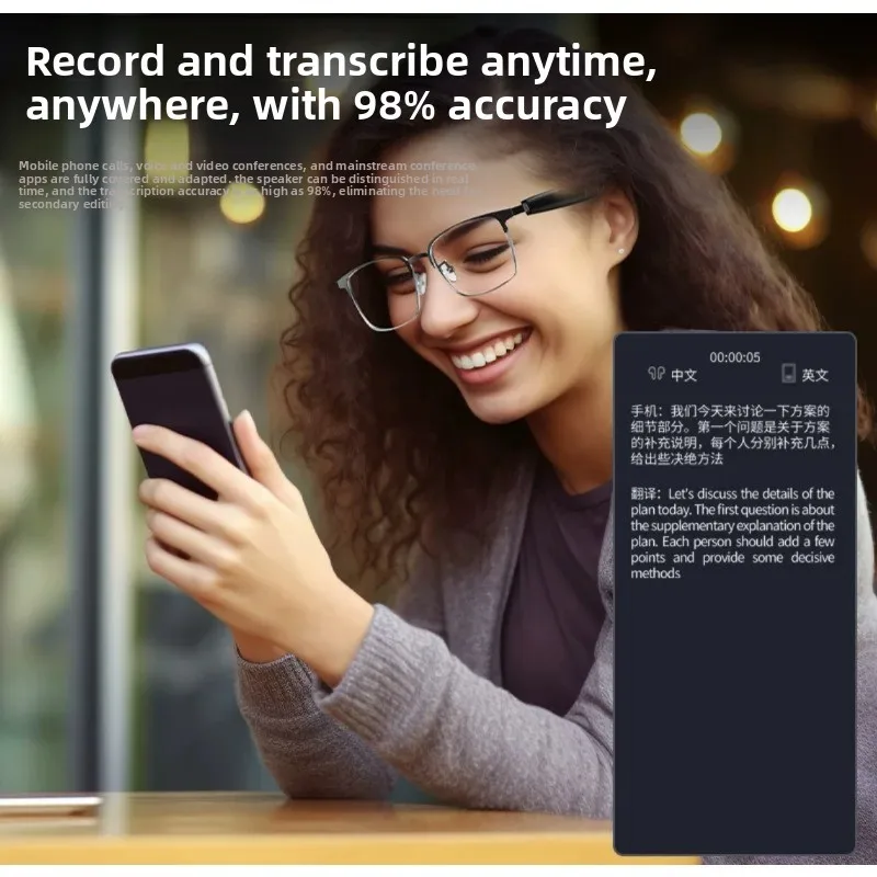 New Bluetooth AI Smart Sunglasses with Wireless Headset High - end Sound Quality Black Technology for Music and Calls