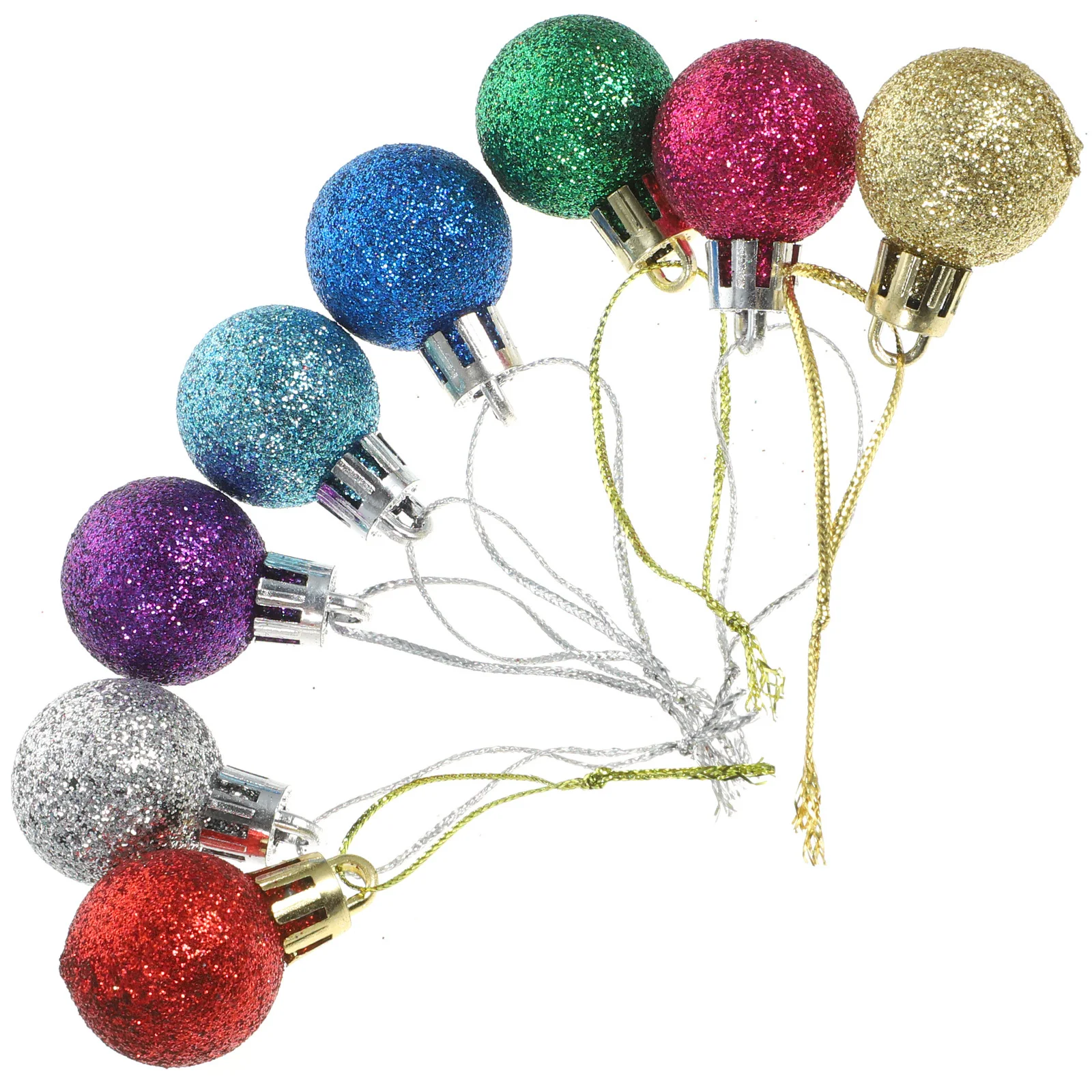 

80Pcs Xmas Glitter Ball Ornaments Multi-Color Lightweight Hanging Christmas Tree Decoration Christmas Tree Ornaments