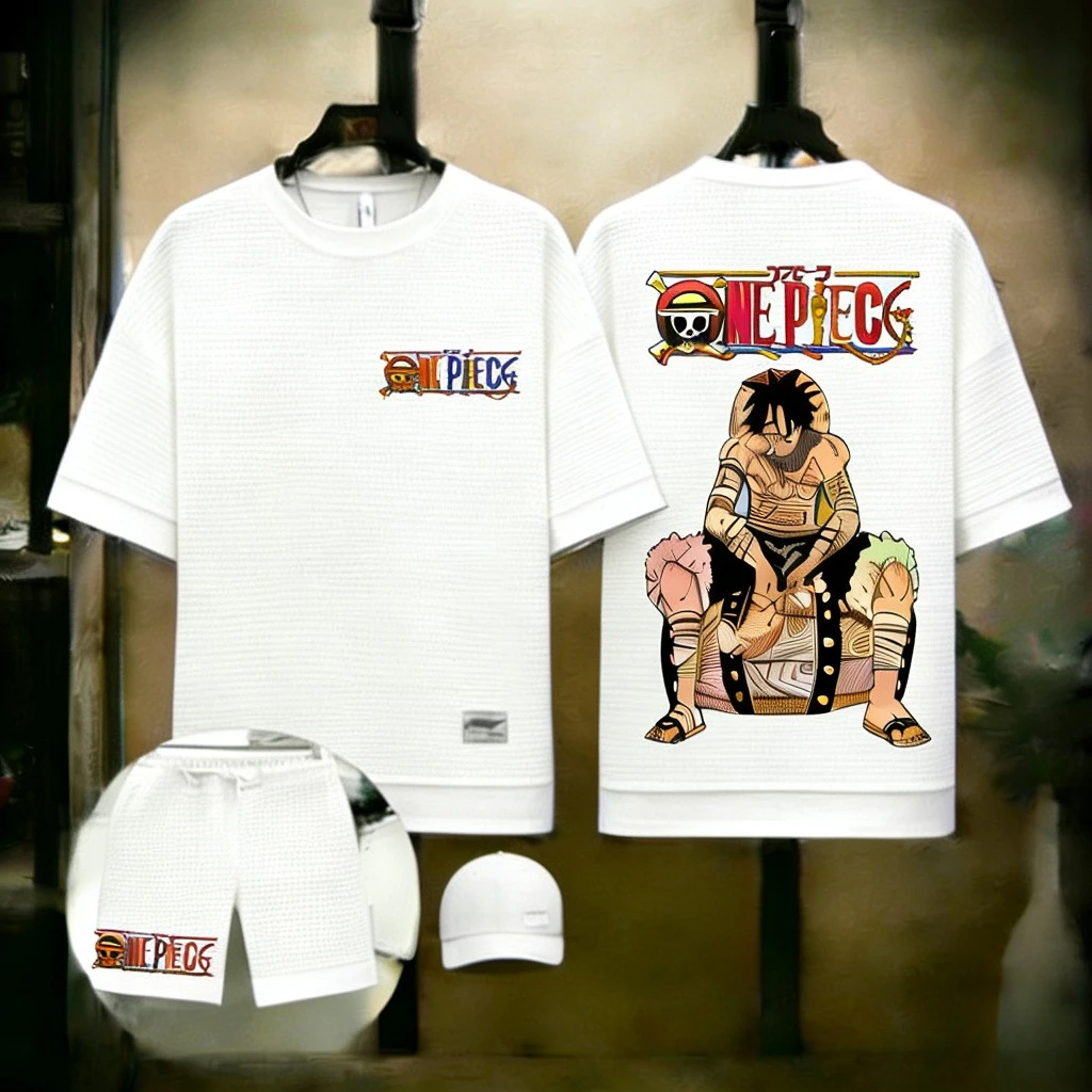 2026 Summer New Design Duckan Boxing Gym Loose Waffle Shirt Shorts