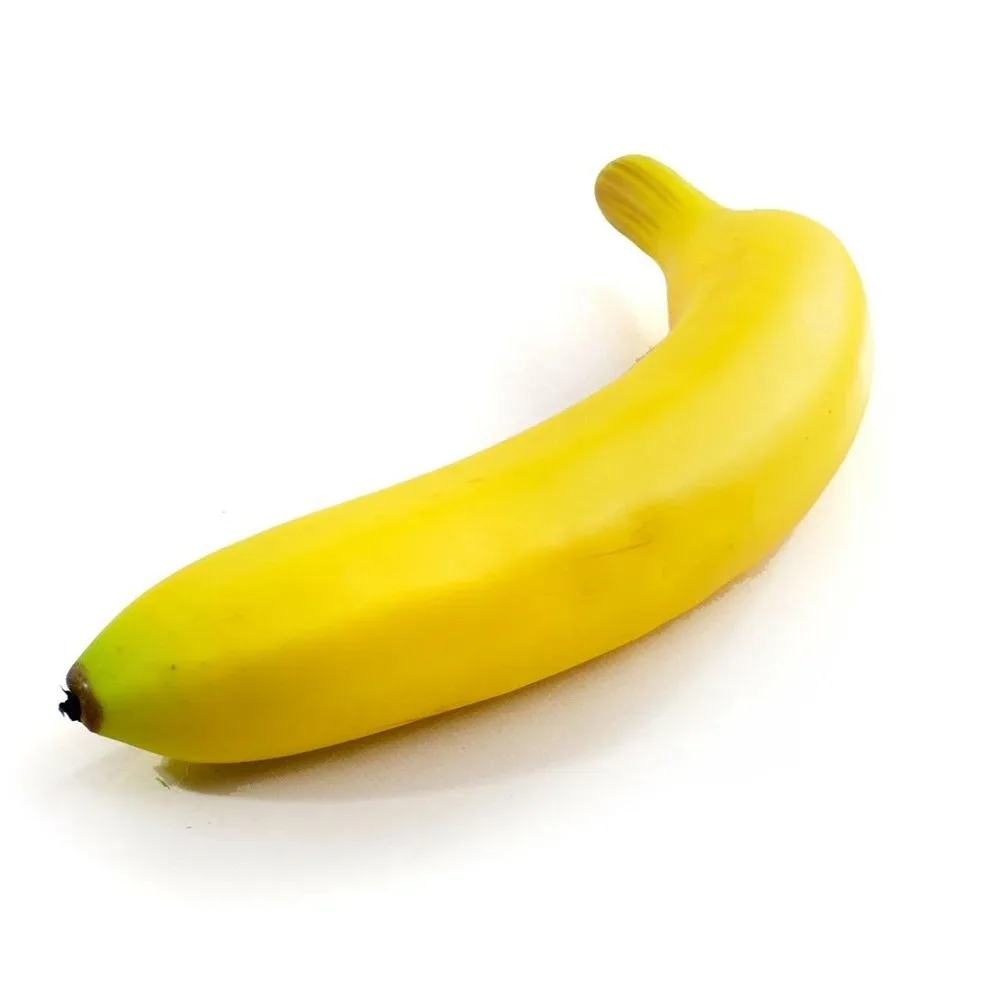 2pcs 20cm Artificial Bananas Decorative Plastic Fake Fruit Realistic Display Yellow 19.5*3.5cm Decorative Fruit & Vegetables