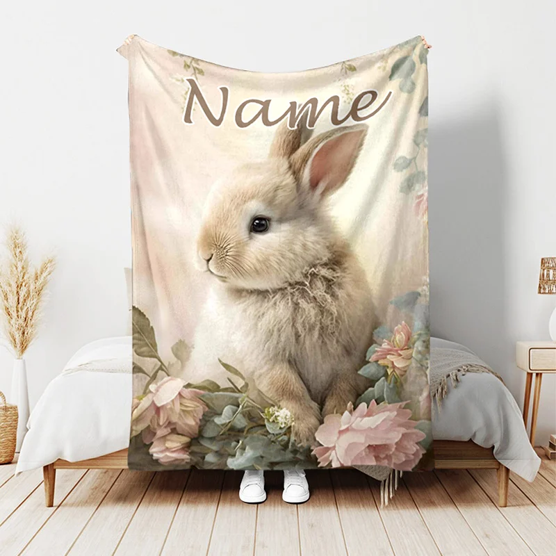2026 New 1 piece of customizable firefighter and dog themed flannel blanket,with a personalized name and a four season universal