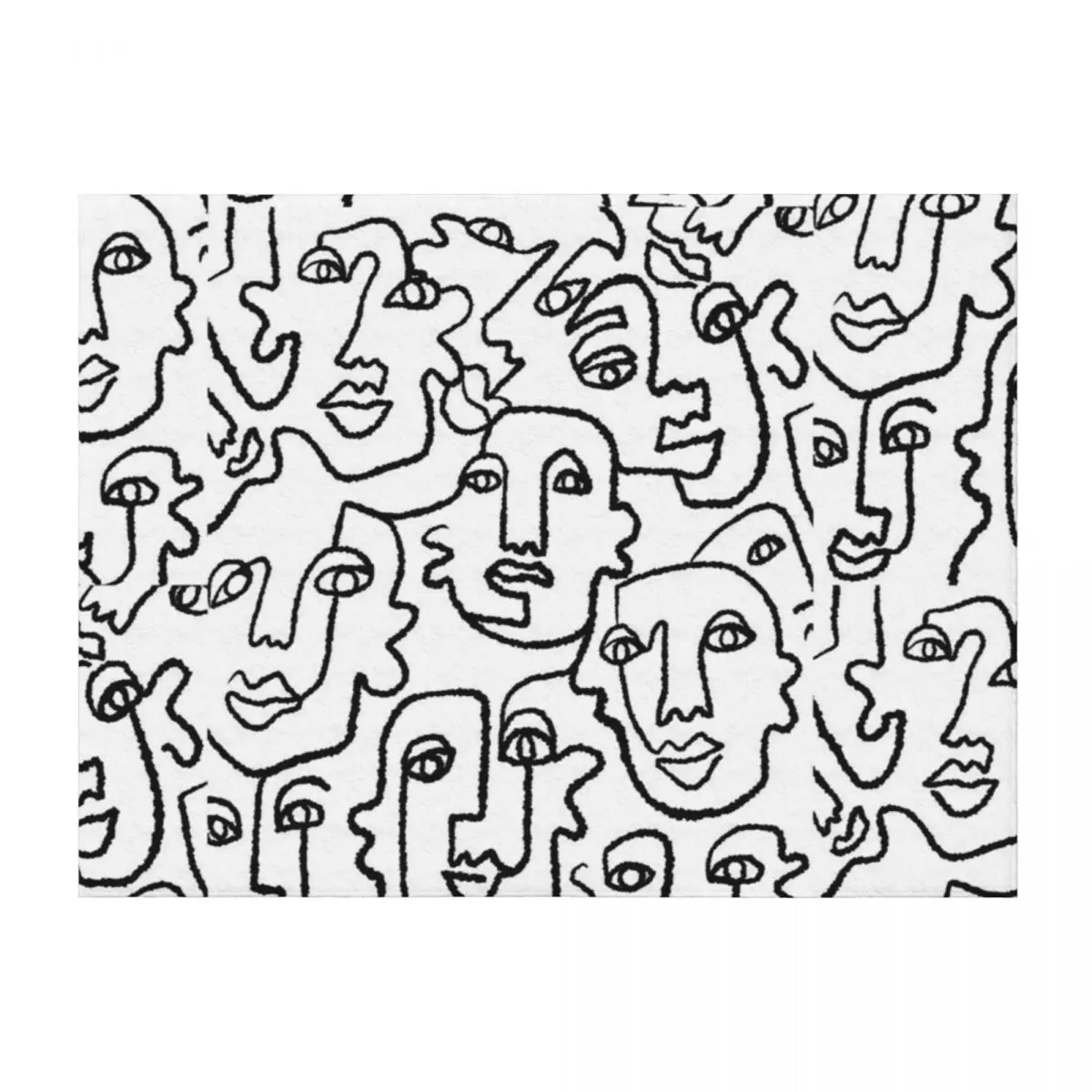 

Abstract faces (#2) Throw Blanket Bed Fashionable Retros Extra Large Throw Picnic Blankets