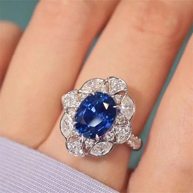 CAOSHI Luxury Temperament Lady Party Ring with Bright Zirconia Silver Color Finger Jewelry High-quality Finger Accessories Gift