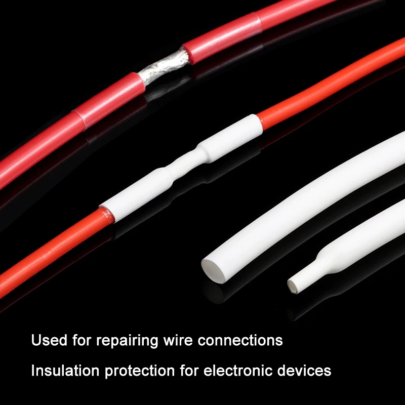 

1~10m 3:1 Heat Shrink Tube White 1.6mm ~ 39mm With Glue Double Wall Sleeving Polyolefin Insulation DIY Wire Wrap Cabe Protector