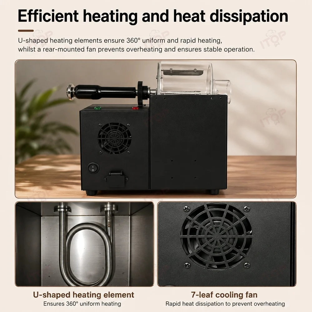 ITOP Hot Sale 200g Electric Coffee Roasters Coffee Beans Roasting Machine Factory Wholesale Price