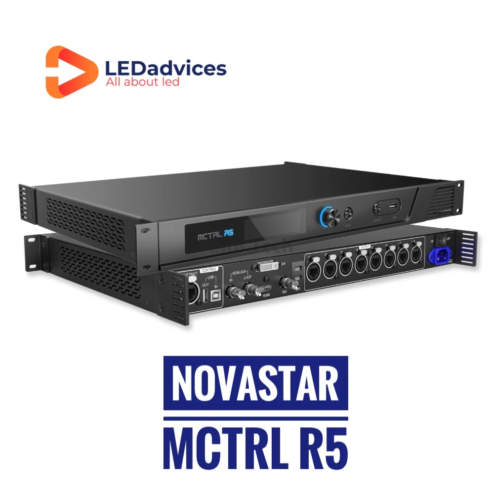 Novastar MCTRL R5 LED Display Controller, Sending Box with DVI, HDMI SDI inputs 8 ethernet Ports, Rotation LED Video Controller