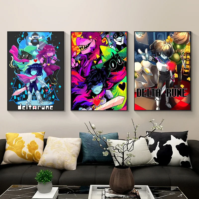 Deltarune Video Game Poster Wall Art Picture Print Role Playing Game Modern Family Bedroom Decoration Canvas Painting Home Decor