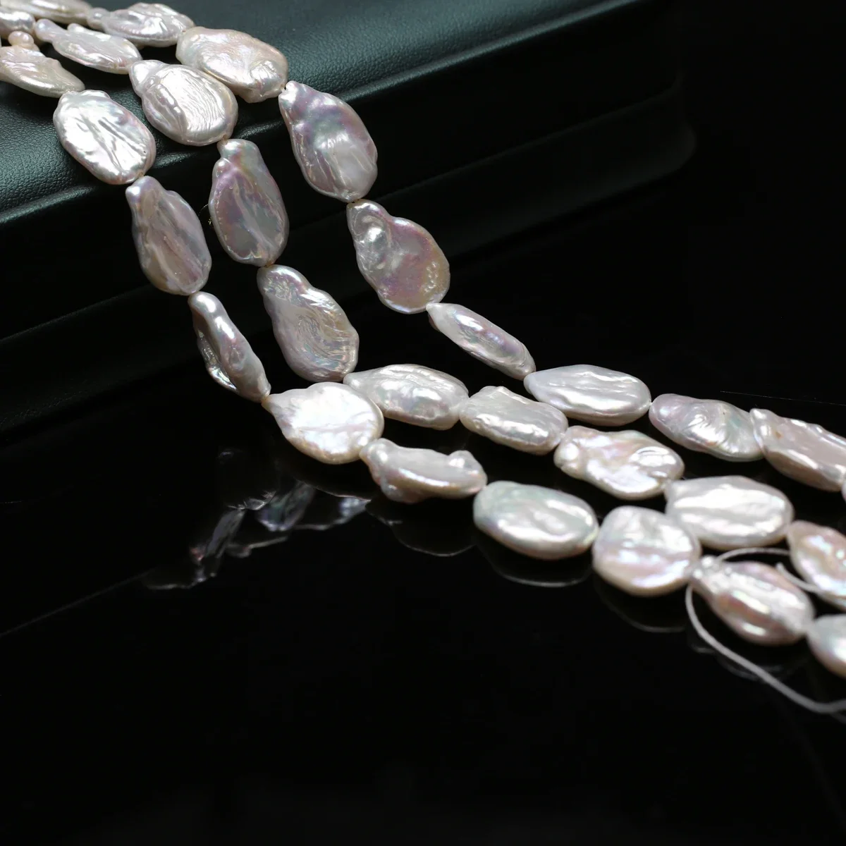 13x18mm4A 18 سنتيمتر عالية اللمعان المياه العذبة الطبيعية الأبيض اللؤلؤ الباروك فضفاض نادر الخرزة مجوهرات جعل عقد دي اي واي سوار إكسسوارات