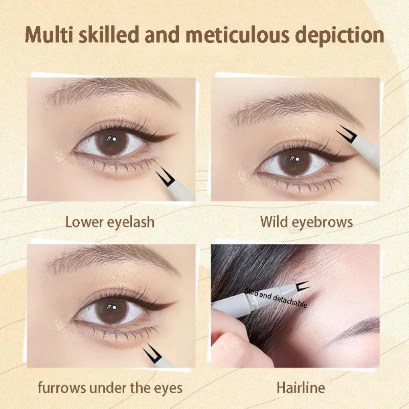 0,01mm Doppelspitze untere Wimpern stift wasserdicht lange Eyeliner Liner Make-up Auge glatt trocknen dauerhafte schnell trocknende Frauen Make-up