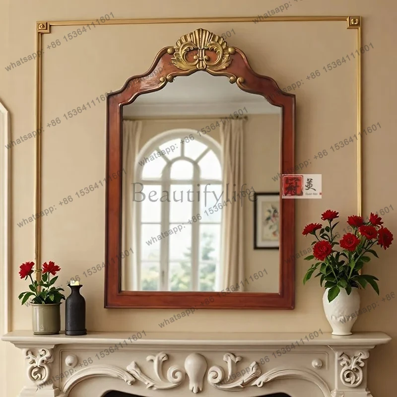 

American wall-mounted, wall-mounted European-style living room entrance decorative mirror