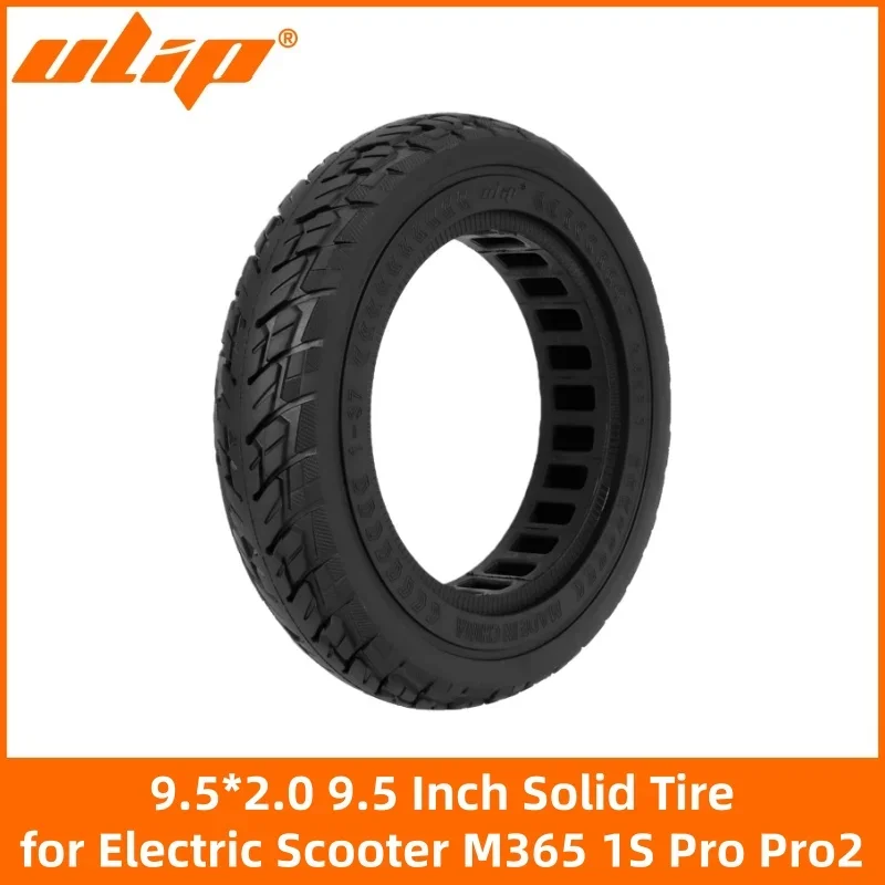 Ulip 9.5 Inch 9.2*2.0 Off-road Solid Tire Scooter Replacement Anti-slip Run-Flat Tires for Electric Scooter M365 1S Pro Pro 2