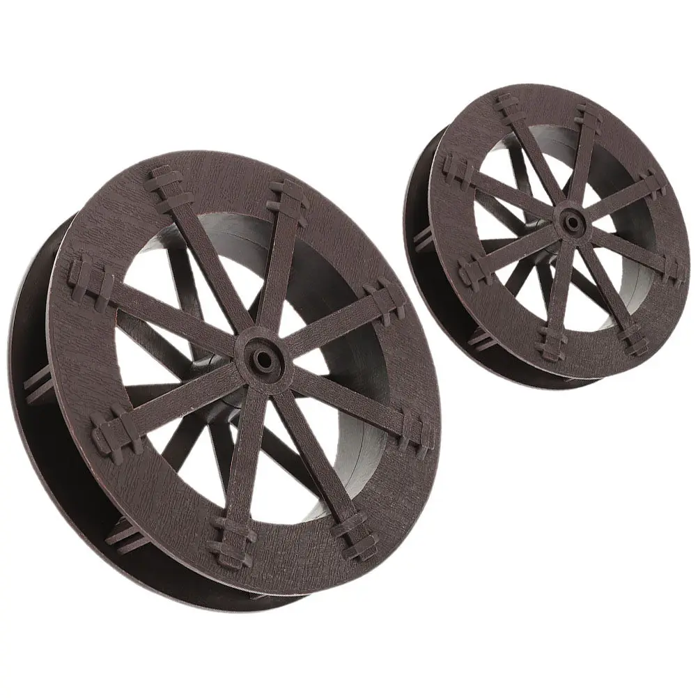 2Pcs Feng Shui Water Wheel DIY Table Fountain Decoration Small Landscape Wheel Aquarium Rockery Water Circulation Accessory