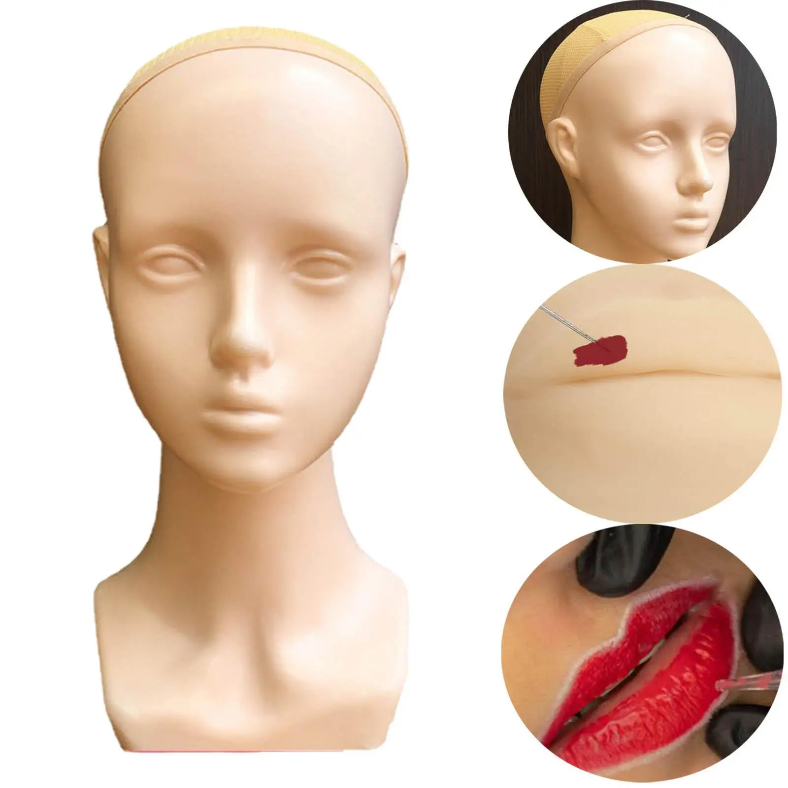 Bald Head Wig Display Hat Sunglass Jewelry Manikin Head Stand Female Dolls