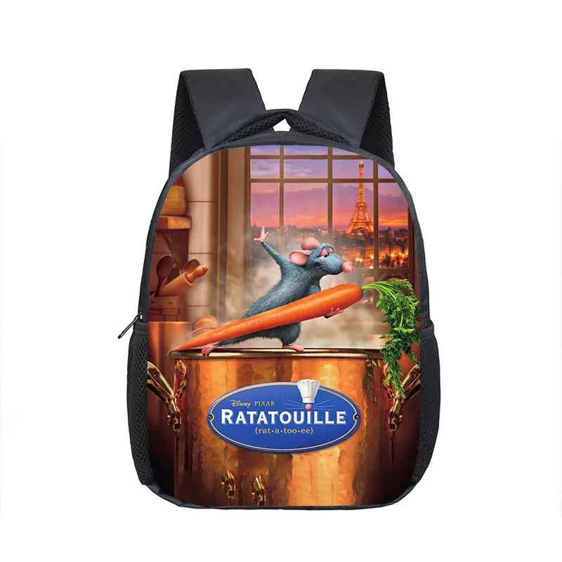 12 Zoll Ratatouille Kindergarten Schult asche Cartoon Mädchen Junge Schüler Grundschule Bücher tasche tragbare wasserdichte Rucksack Mochila